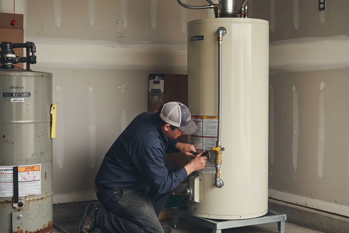 Water heater and shutoff valve replacement in Mineral Point
